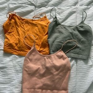 Garage Camisole Trio - Orange, Green, and Pink